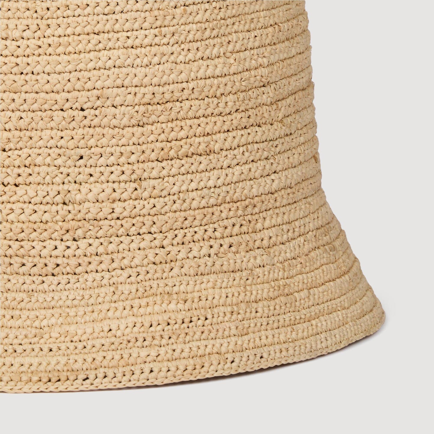 Crochet raffia bucket hat