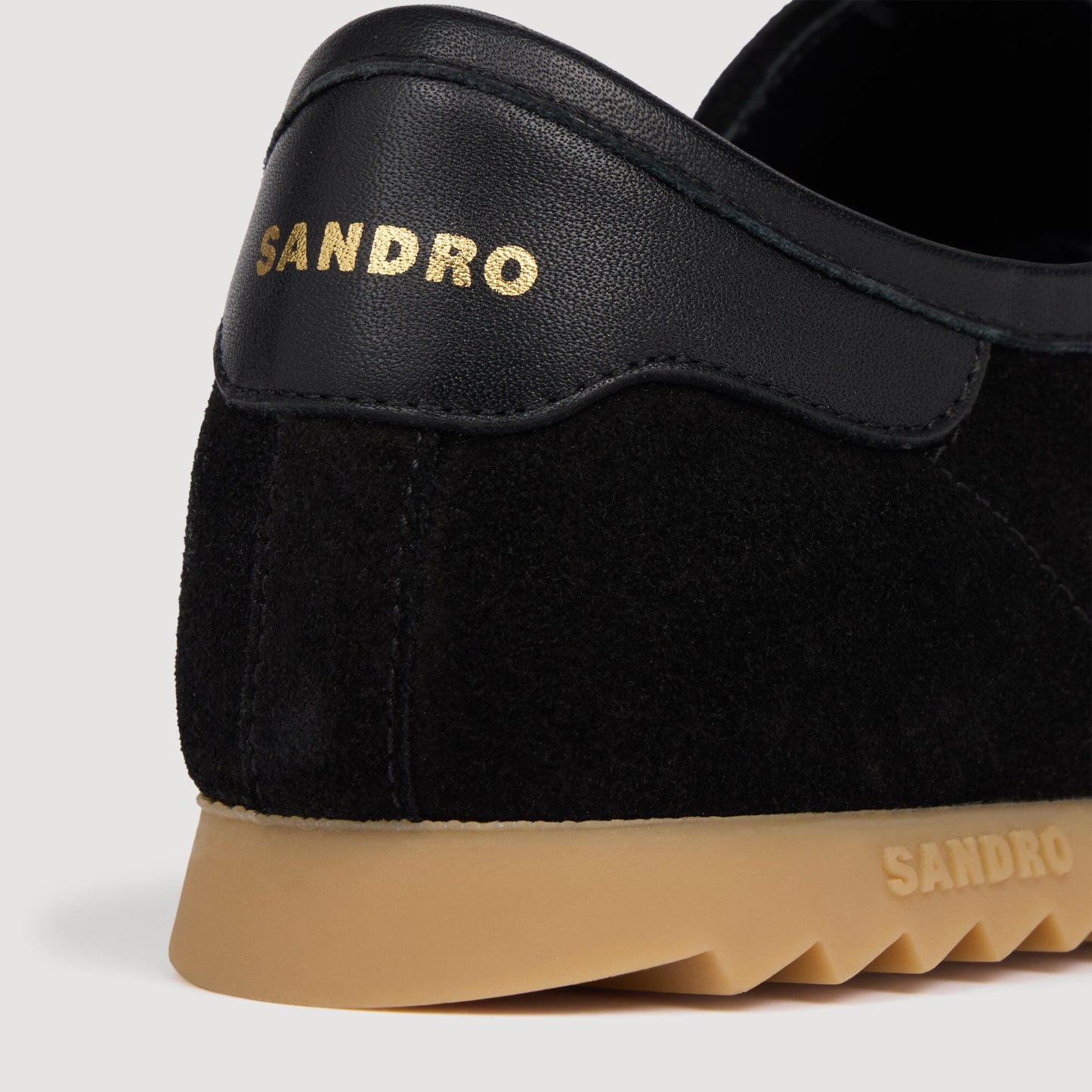 Leather and suede low-top trainers