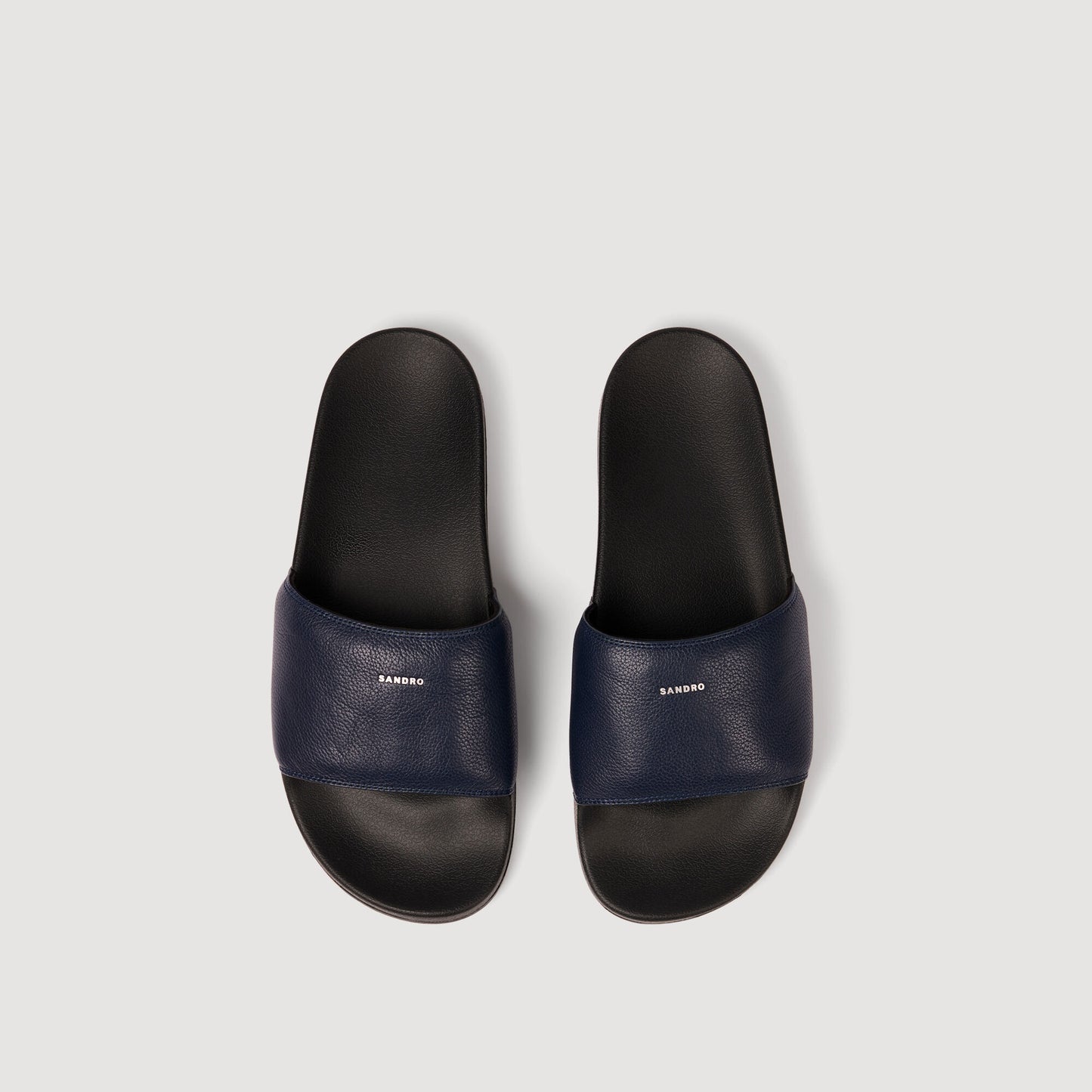 Grained leather sandals