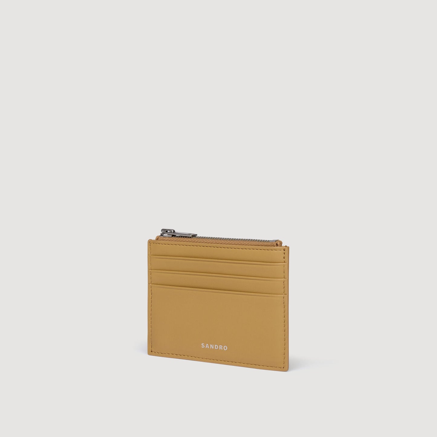 Zipped leather card holder
