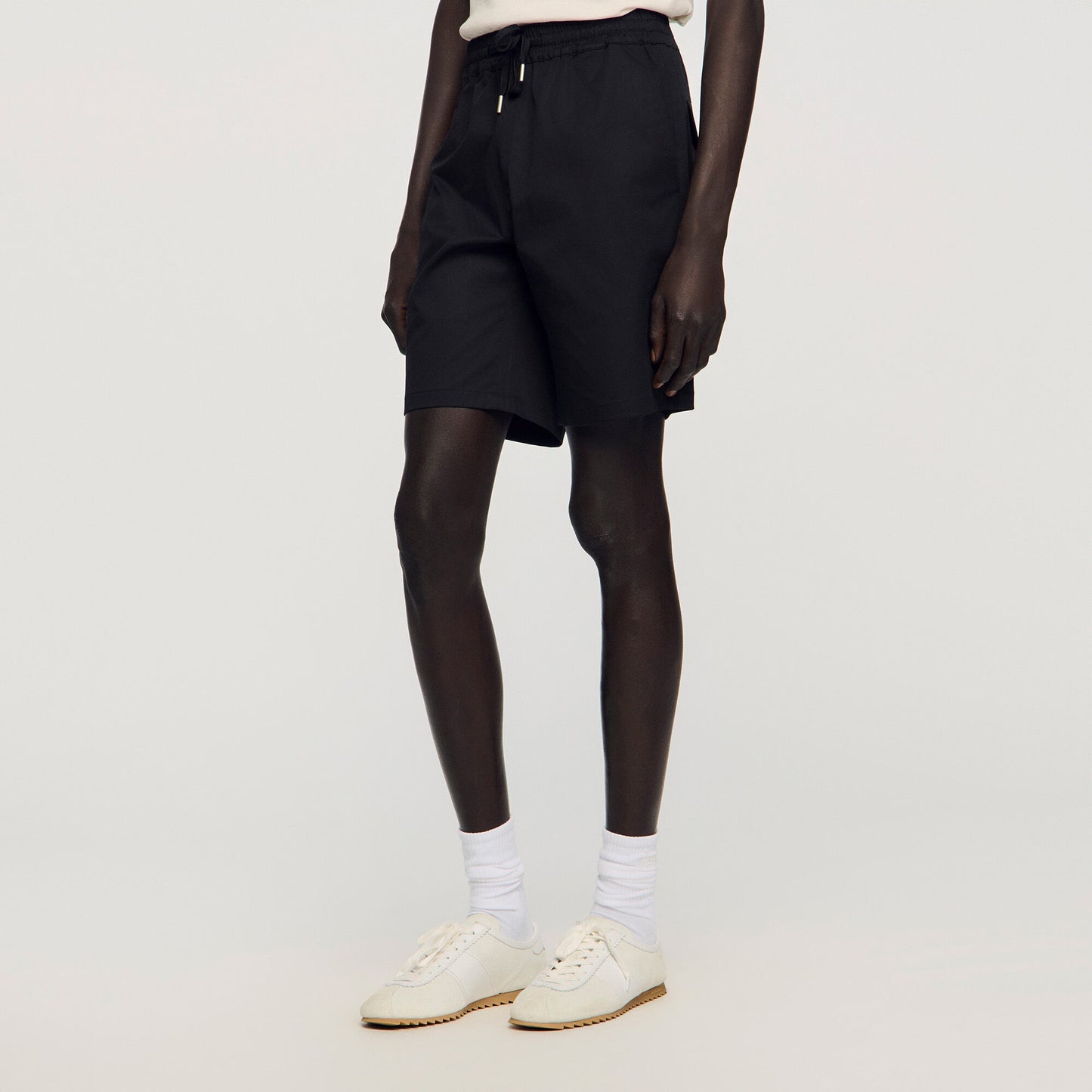Cotton shorts with elastic waist