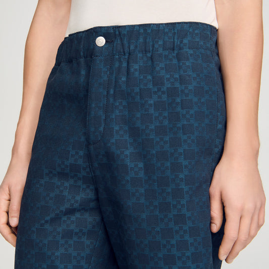 Square Cross denim shorts
