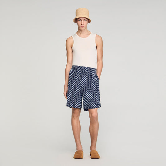 Link print floaty shorts