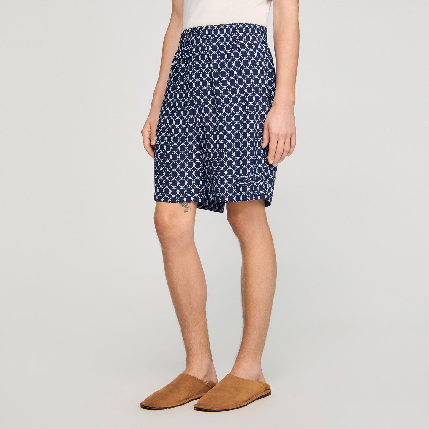 Link print floaty shorts