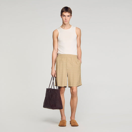 Link print floaty shorts