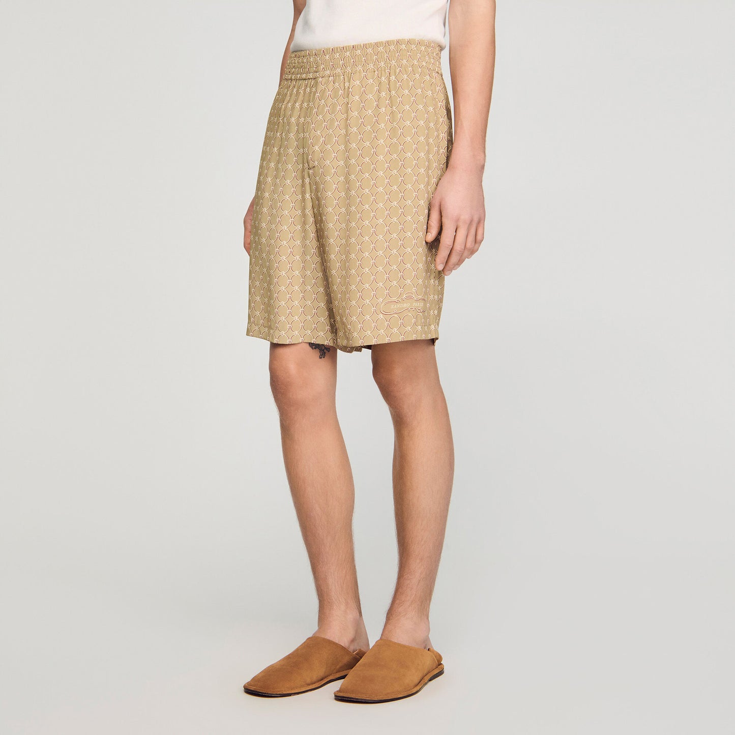 Link print floaty shorts