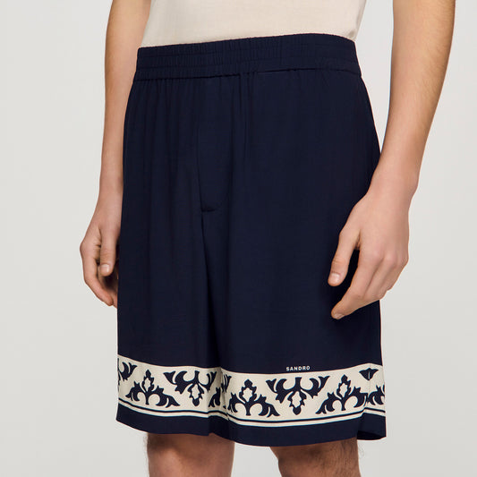 Contrast pattern floaty shorts