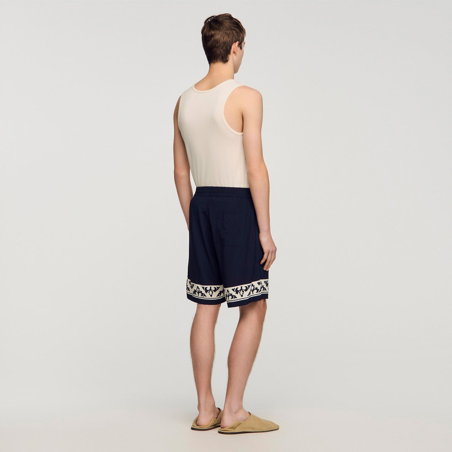 Contrast pattern floaty shorts