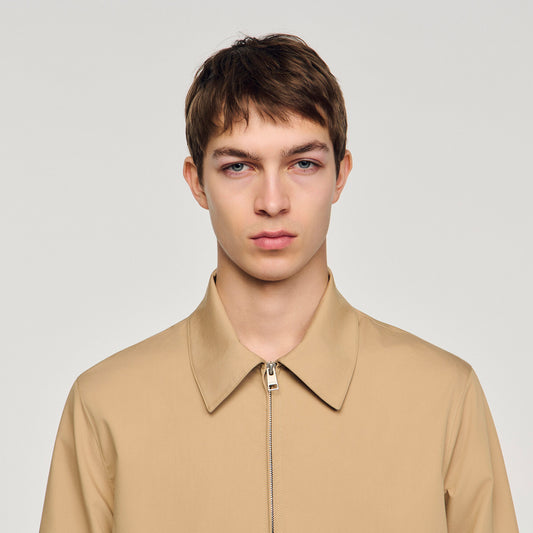 Zip-up cotton jacket