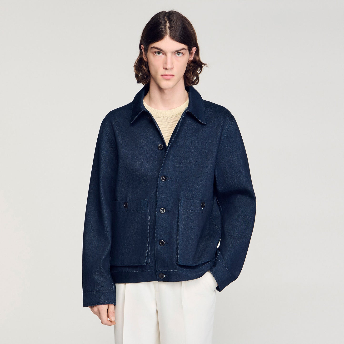 Denim worker jacket