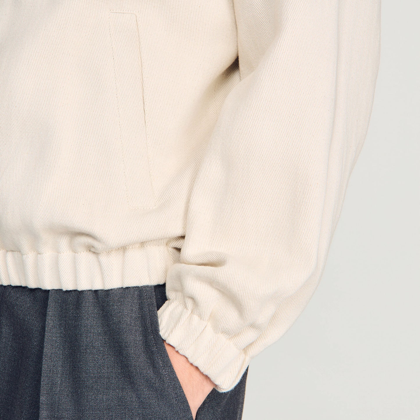 Cotton zip-up jacket