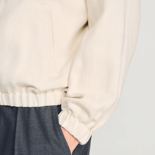 Cotton zip-up jacket