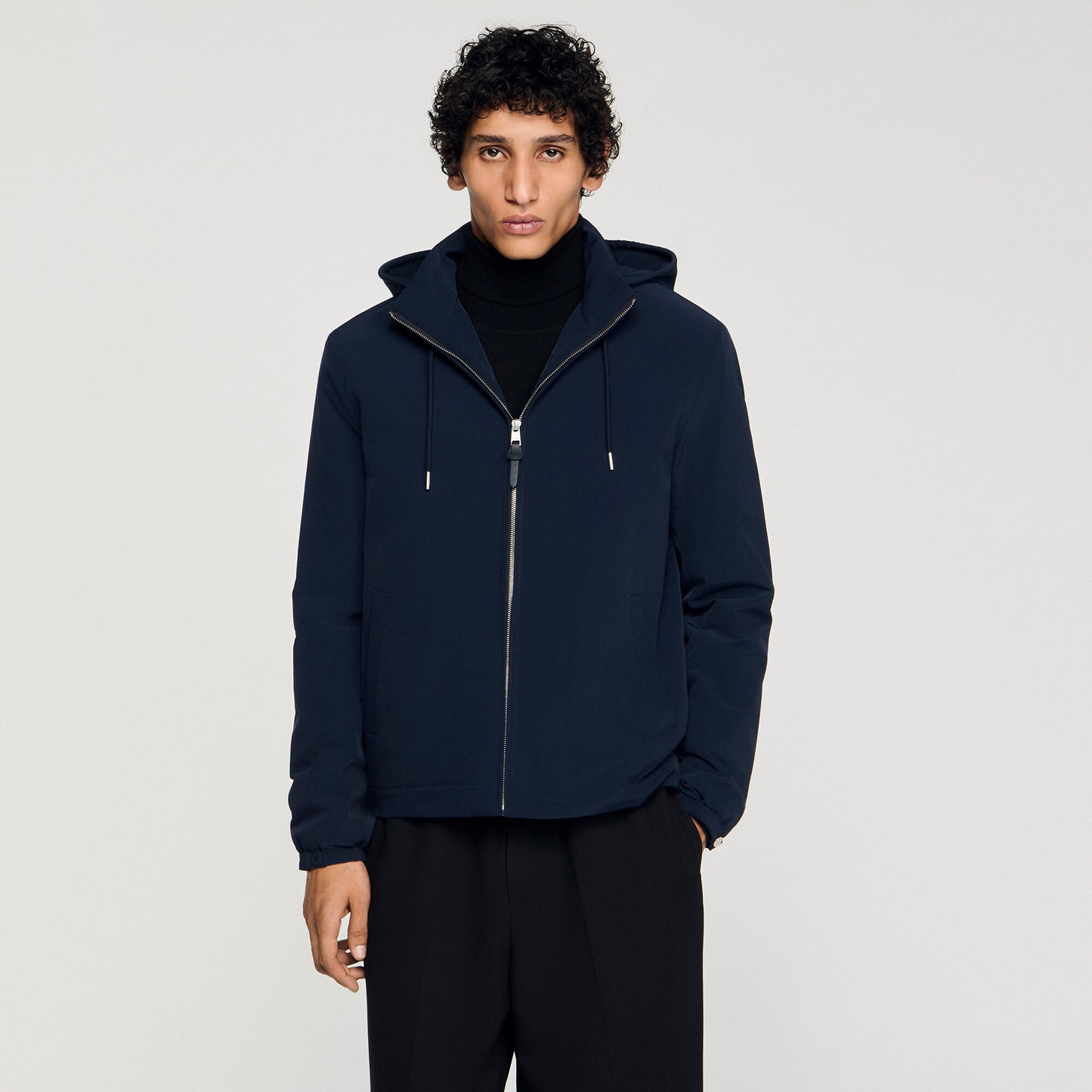 Hooded zip-up jacket