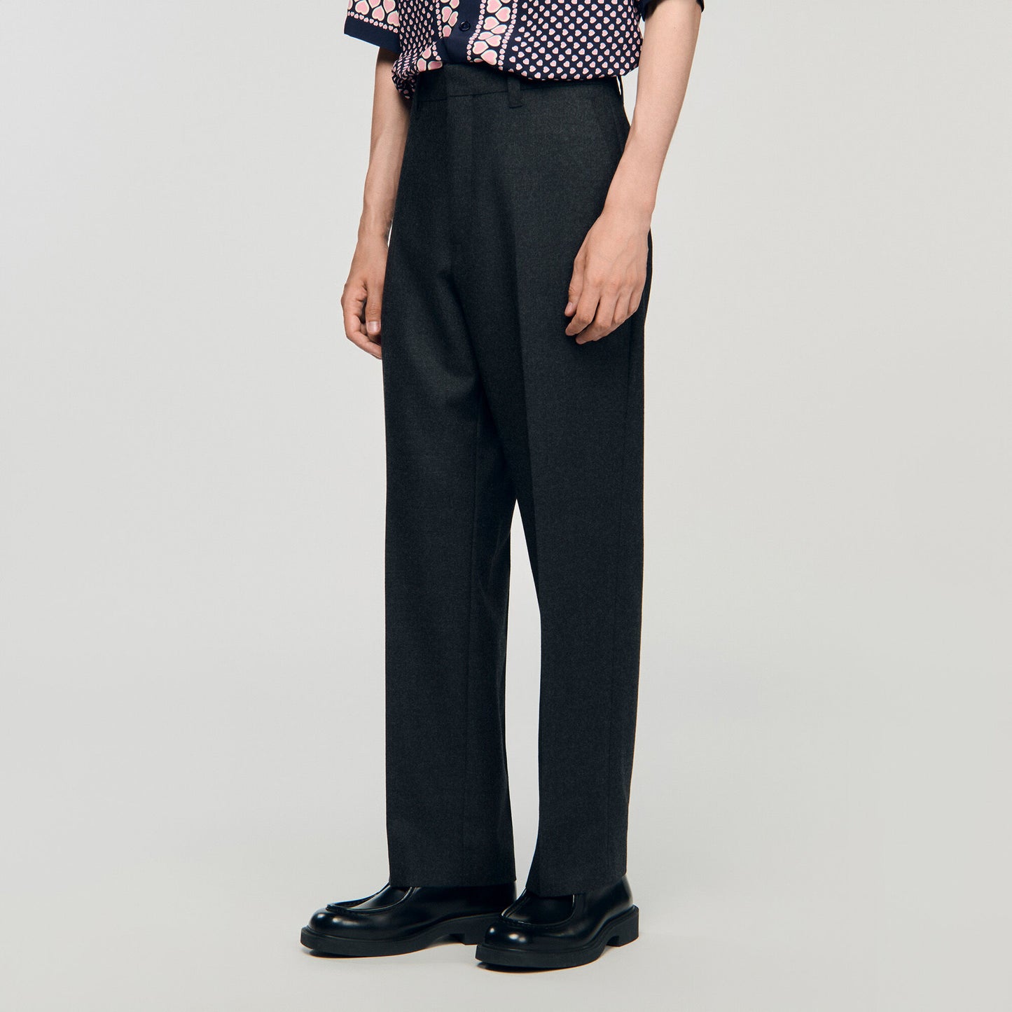 Heart motif flowing shirt
