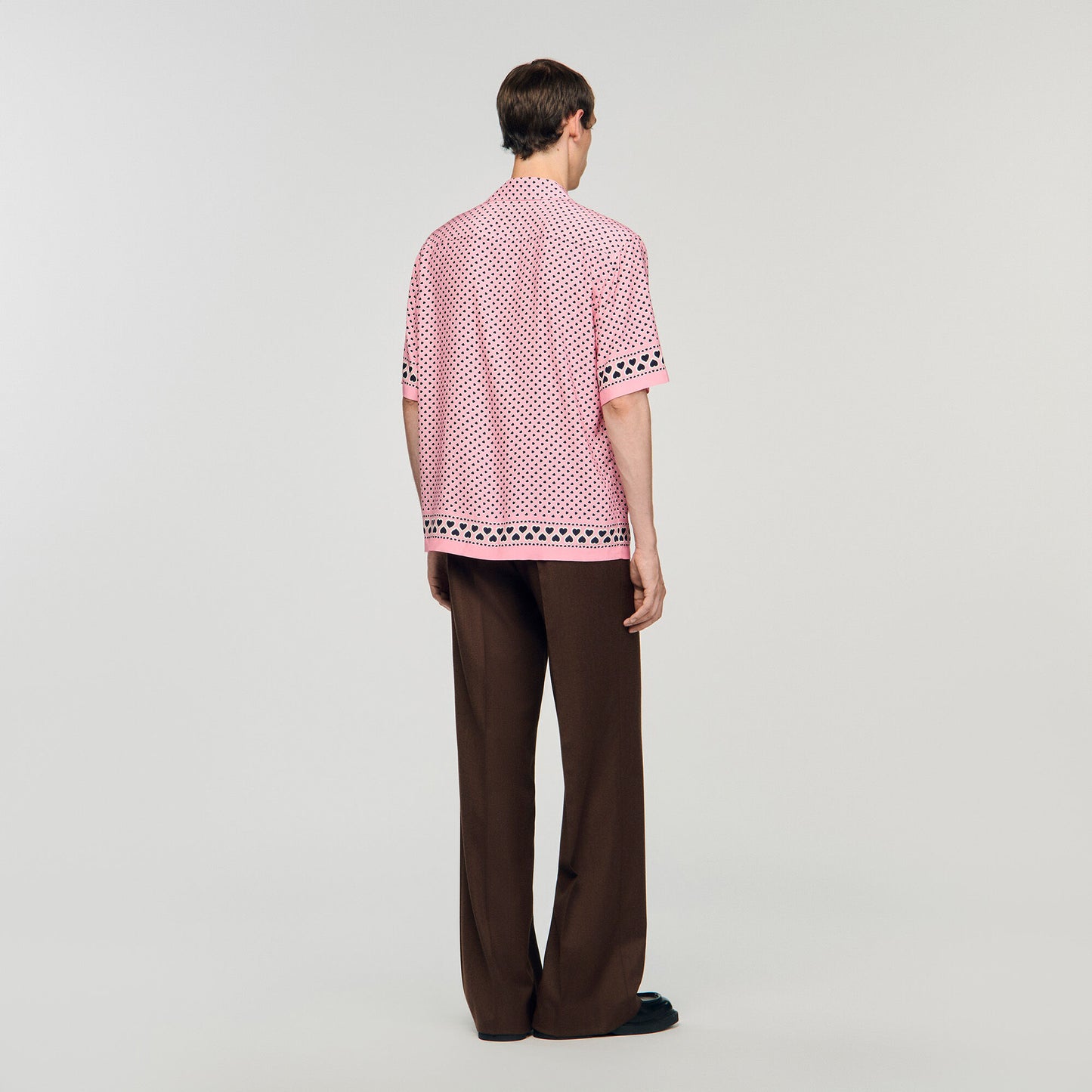 Heart motif flowing shirt
