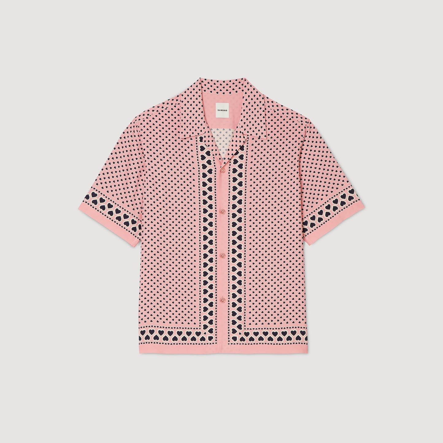 Heart motif flowing shirt