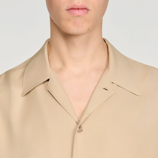 Loose-fit shark collar shirt