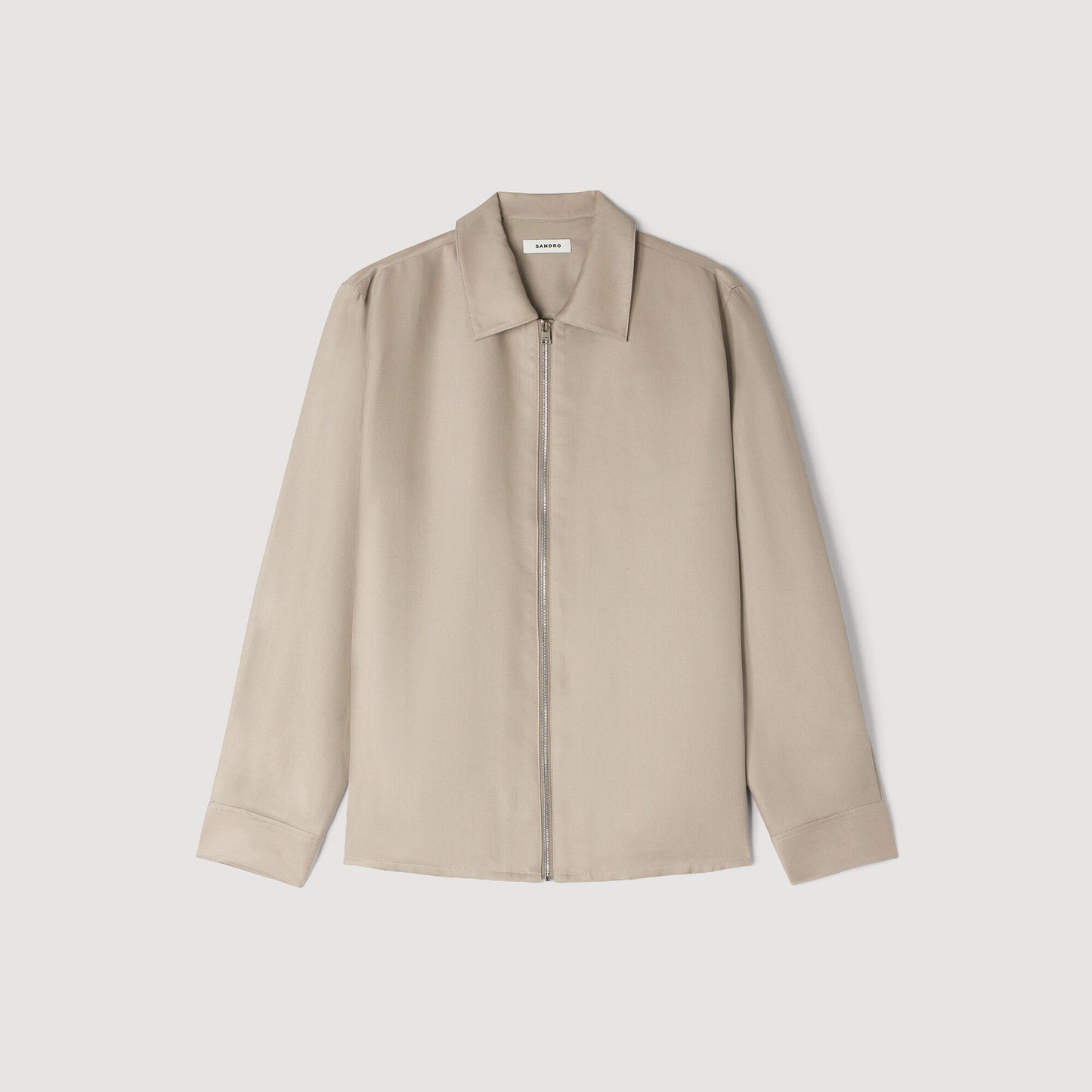 Hooded shirt with regular collar