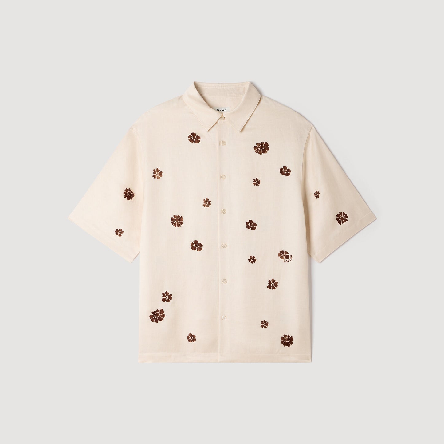 Loose-fit floral shirt