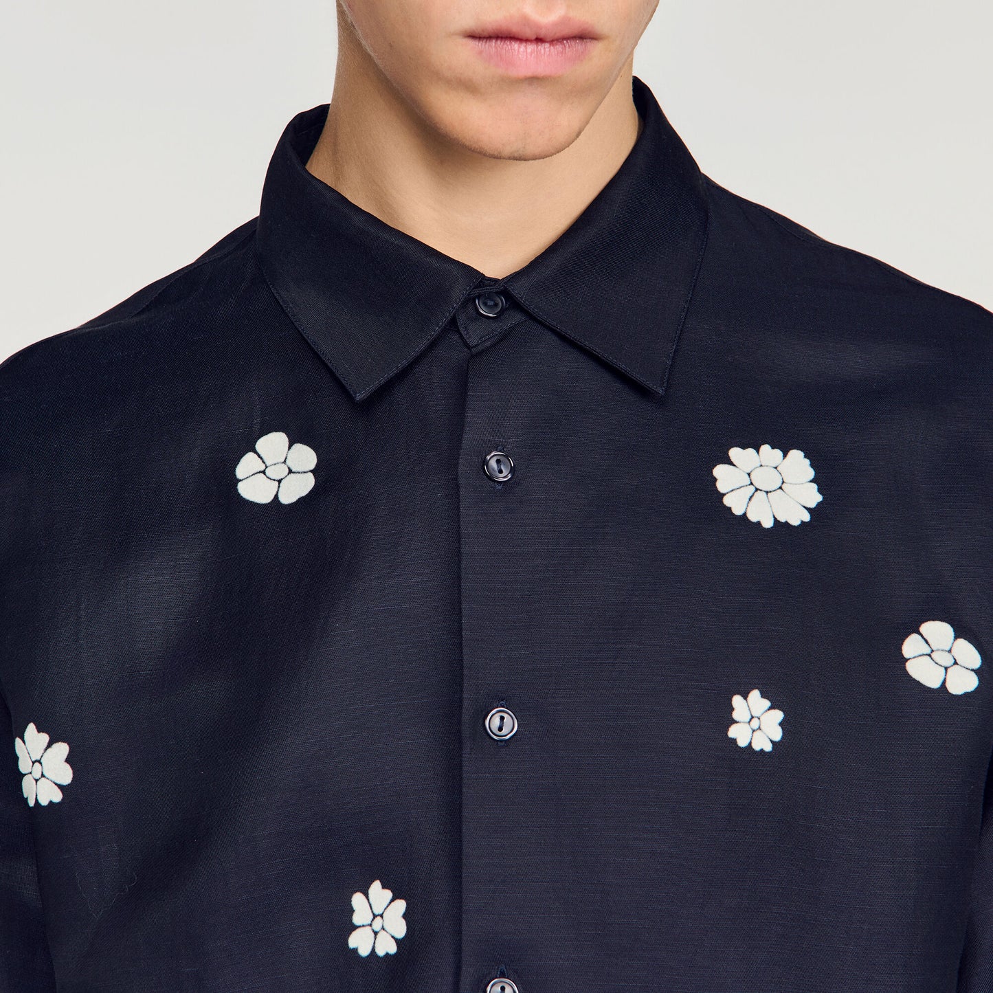 Loose-fit floral shirt