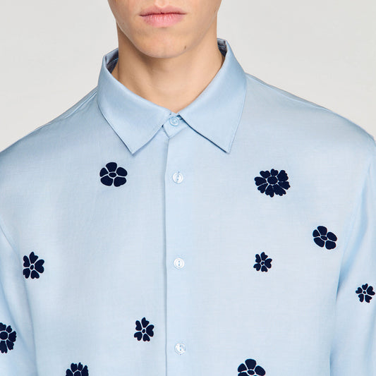 Loose-fit floral shirt
