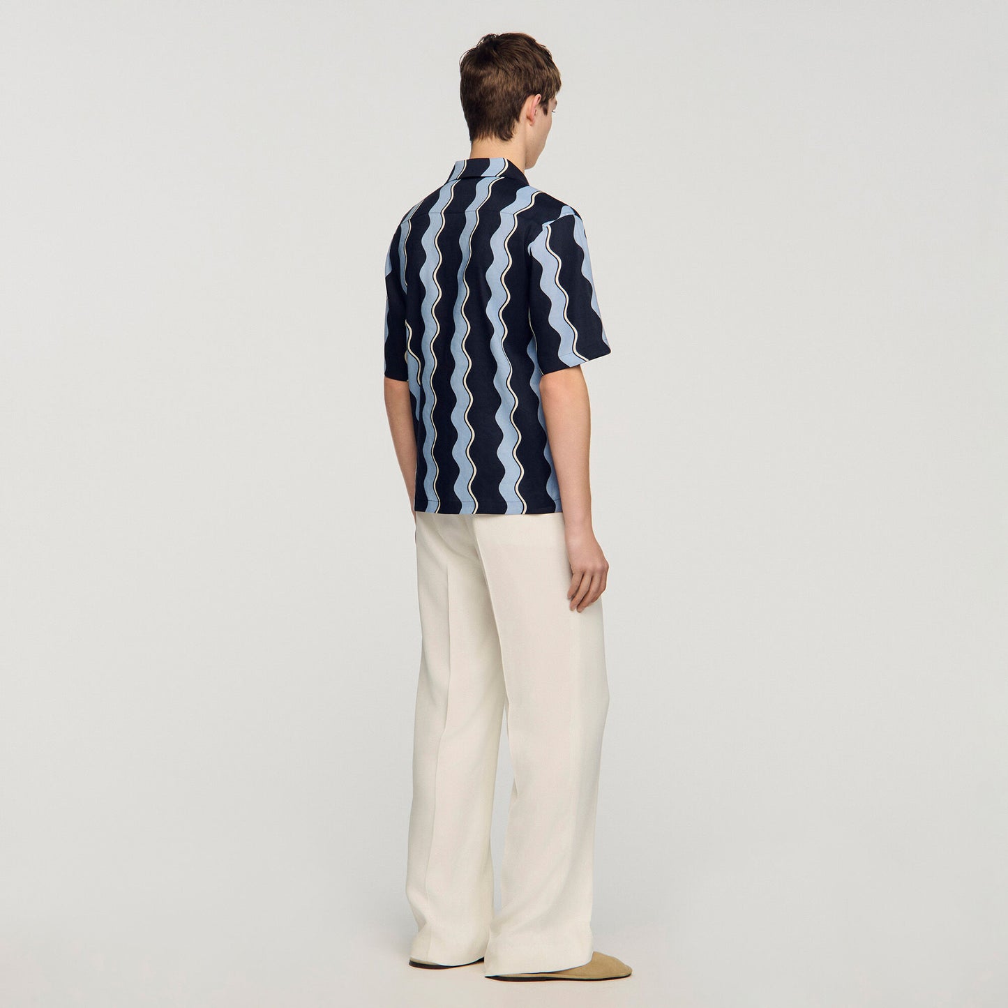 Printed linen shirt