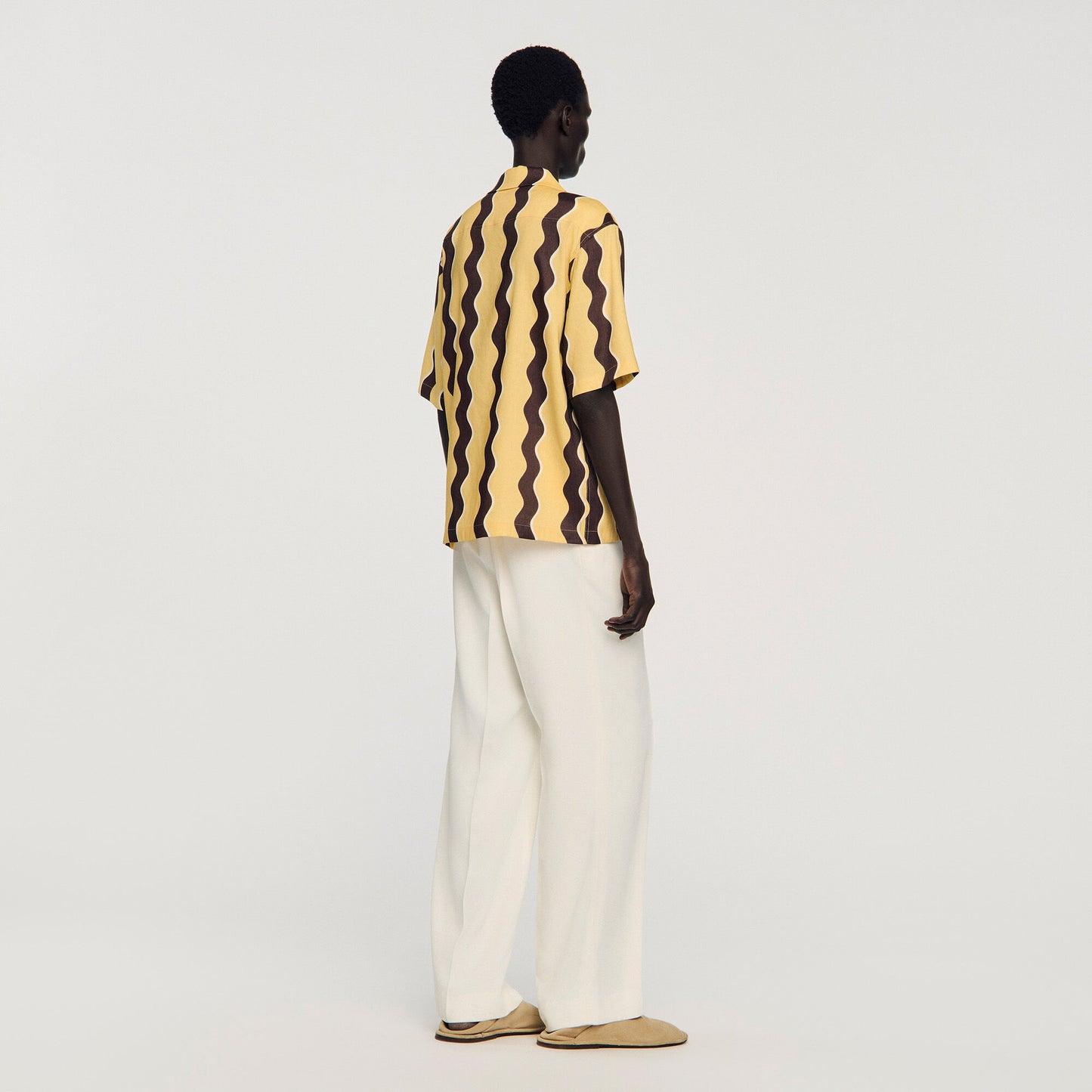 Printed linen shirt