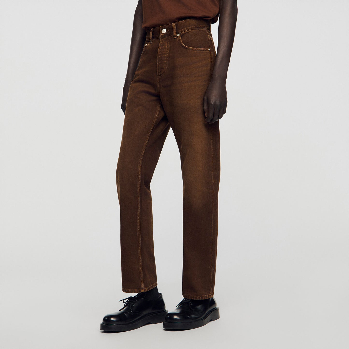 Regular washed-effect jeans