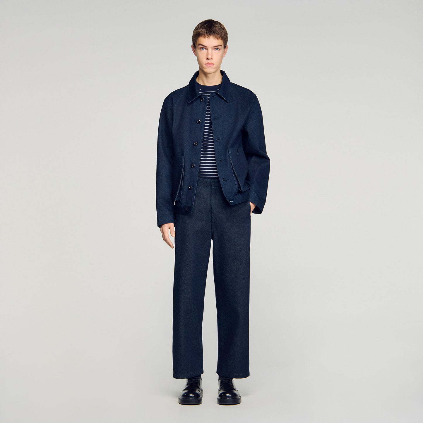 Raw barrel jeans