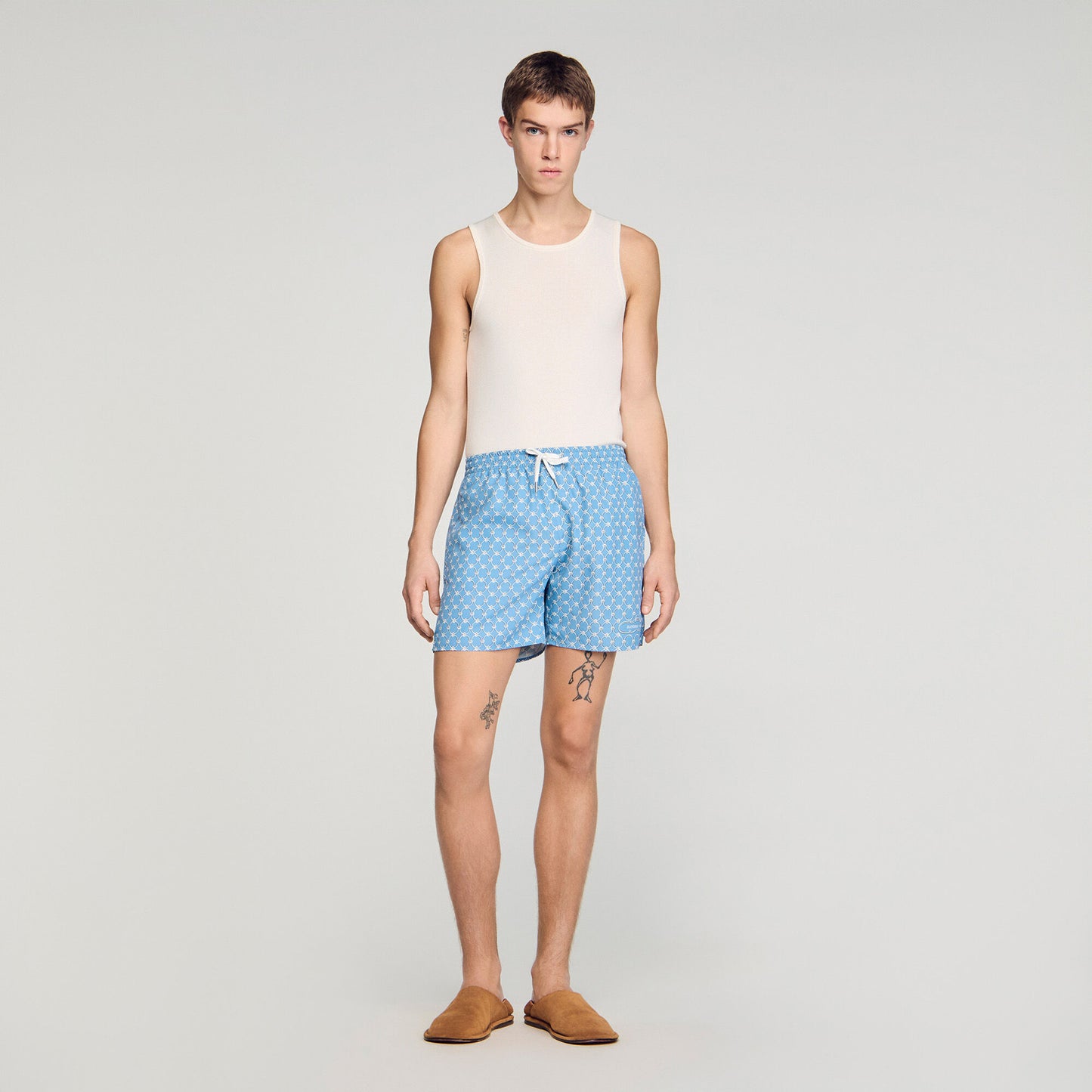 Chain print swim shorts