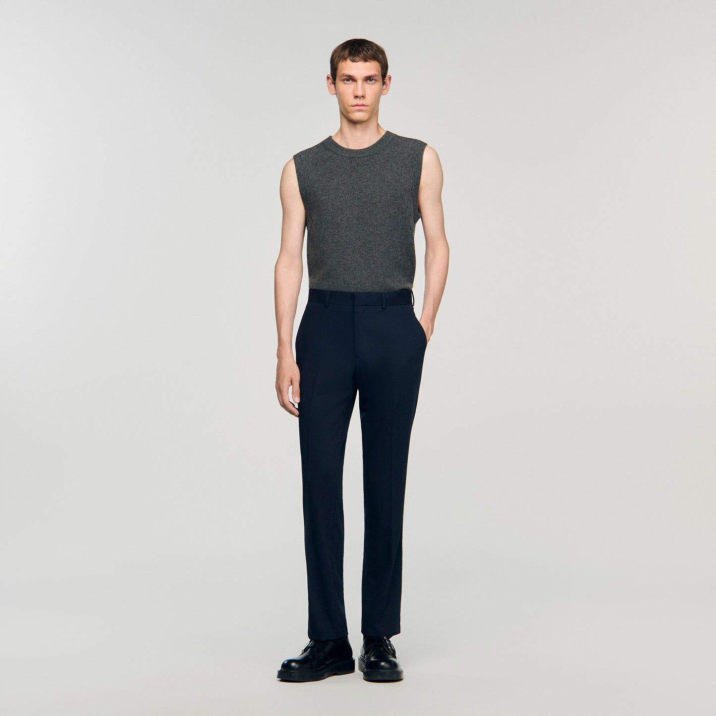 Wide-leg suit trousers