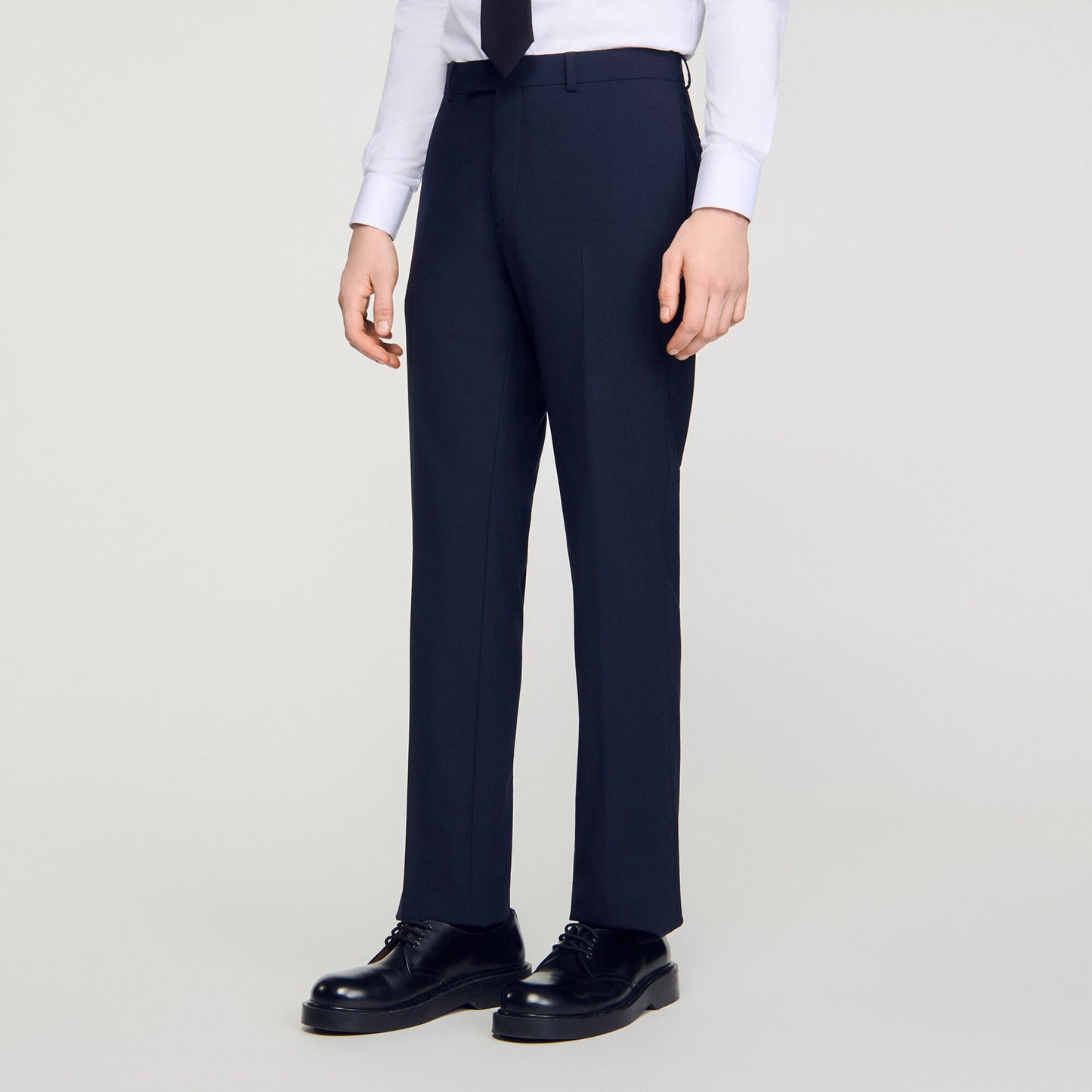 Micro-check suit trousers