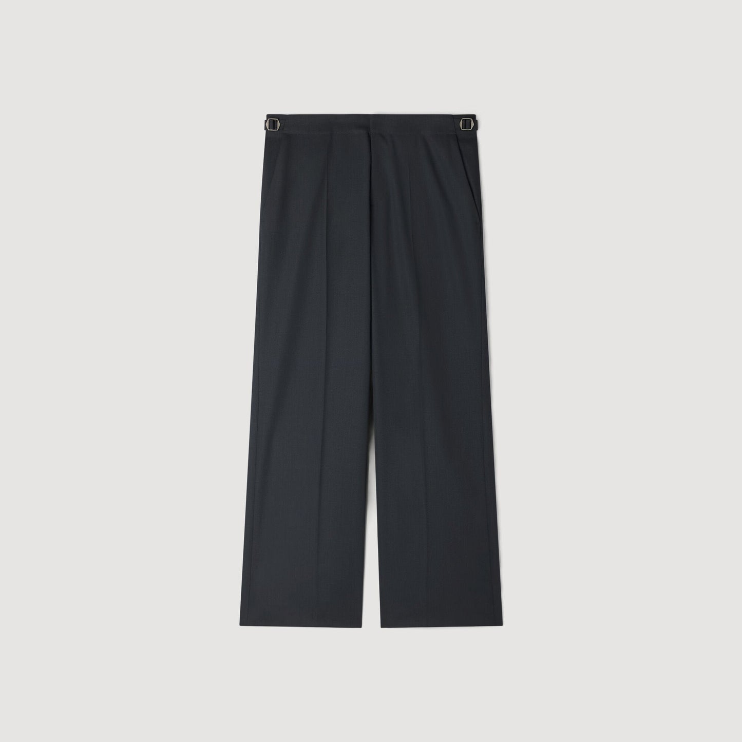 Wide-leg boucl¨¦ wool trousers