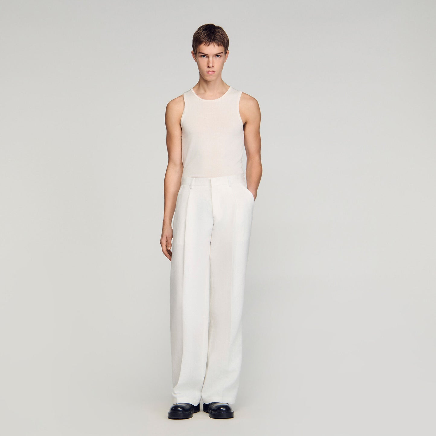 Linen suit trousers