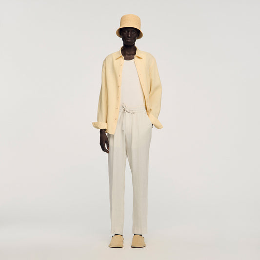 Elasticated linen trousers