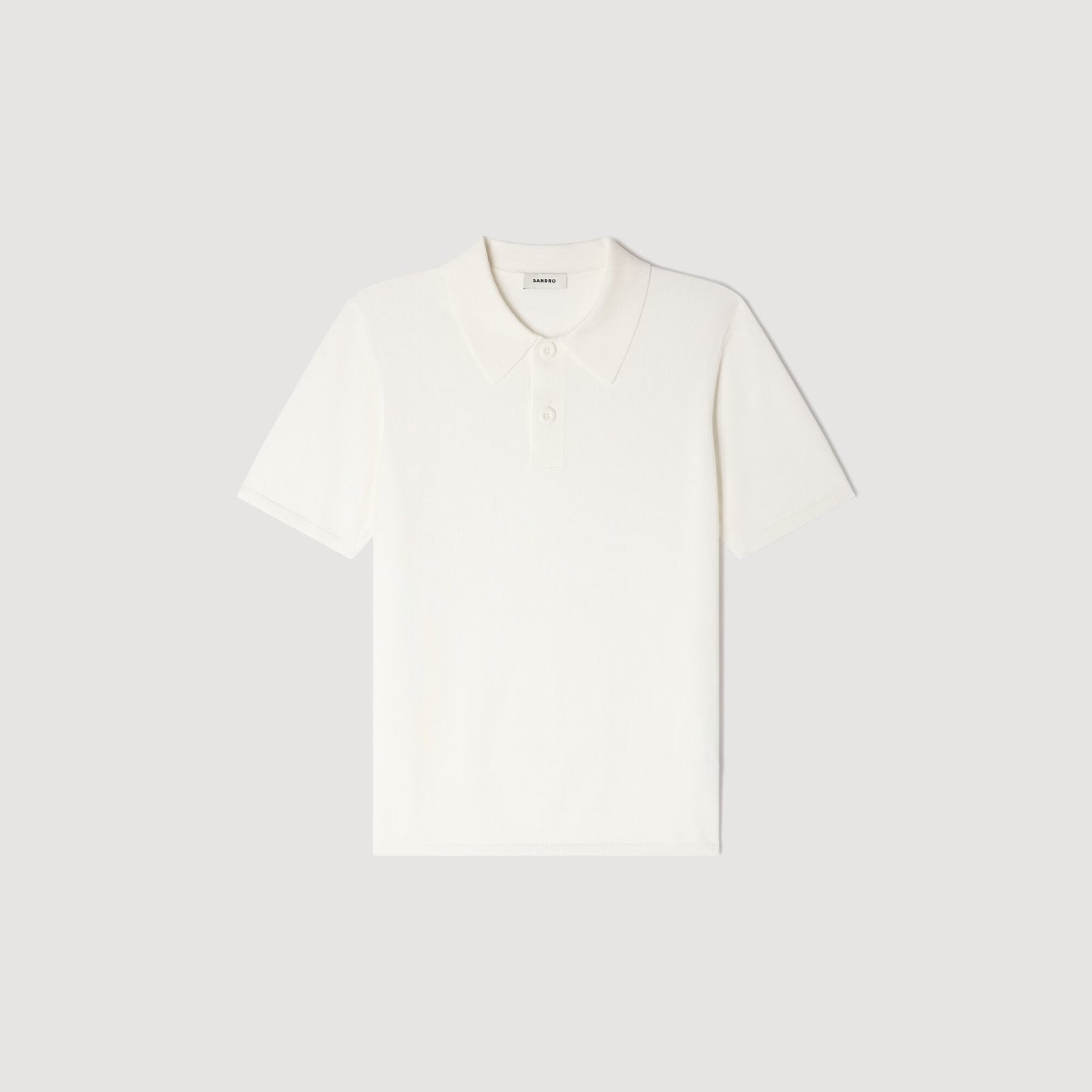 Short-sleeve knitted polo shirt