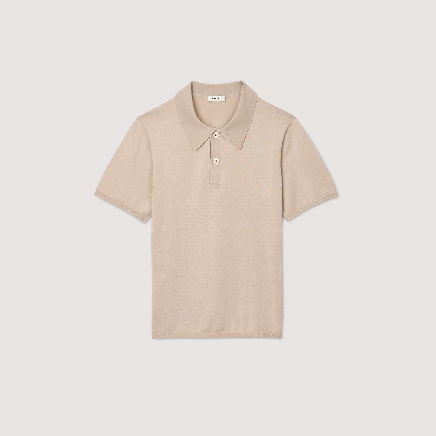 Short-sleeve knitted polo shirt