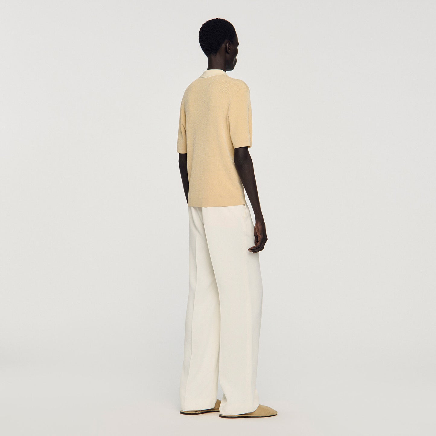Two-tone polo shirt