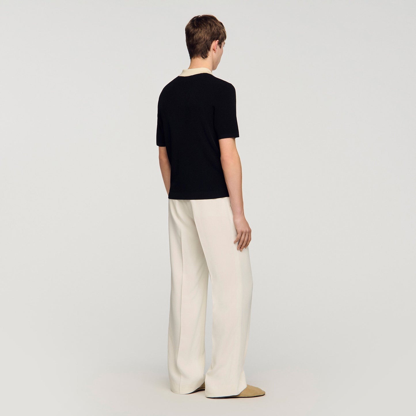 Two-tone polo shirt