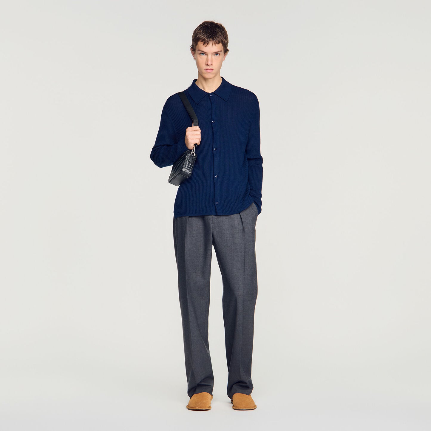 Rib knit shirt