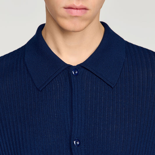 Rib knit shirt