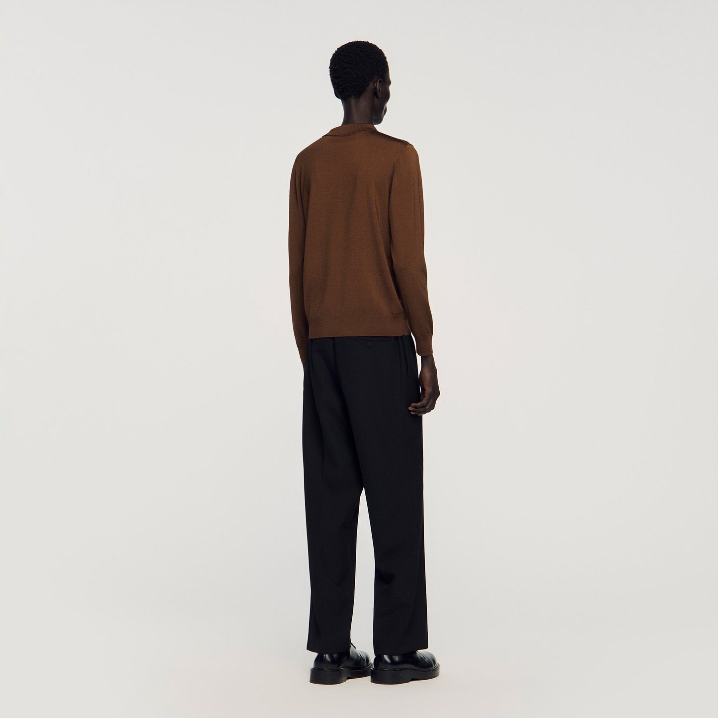 Knit polo shirt