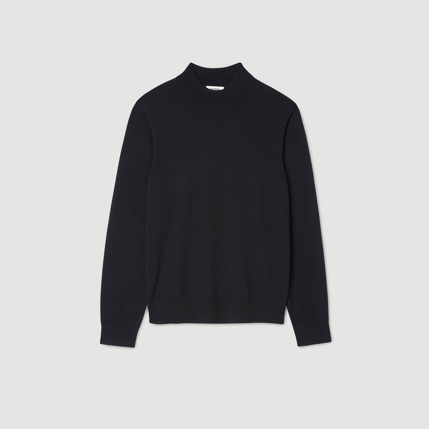 Wool jumper with high neck