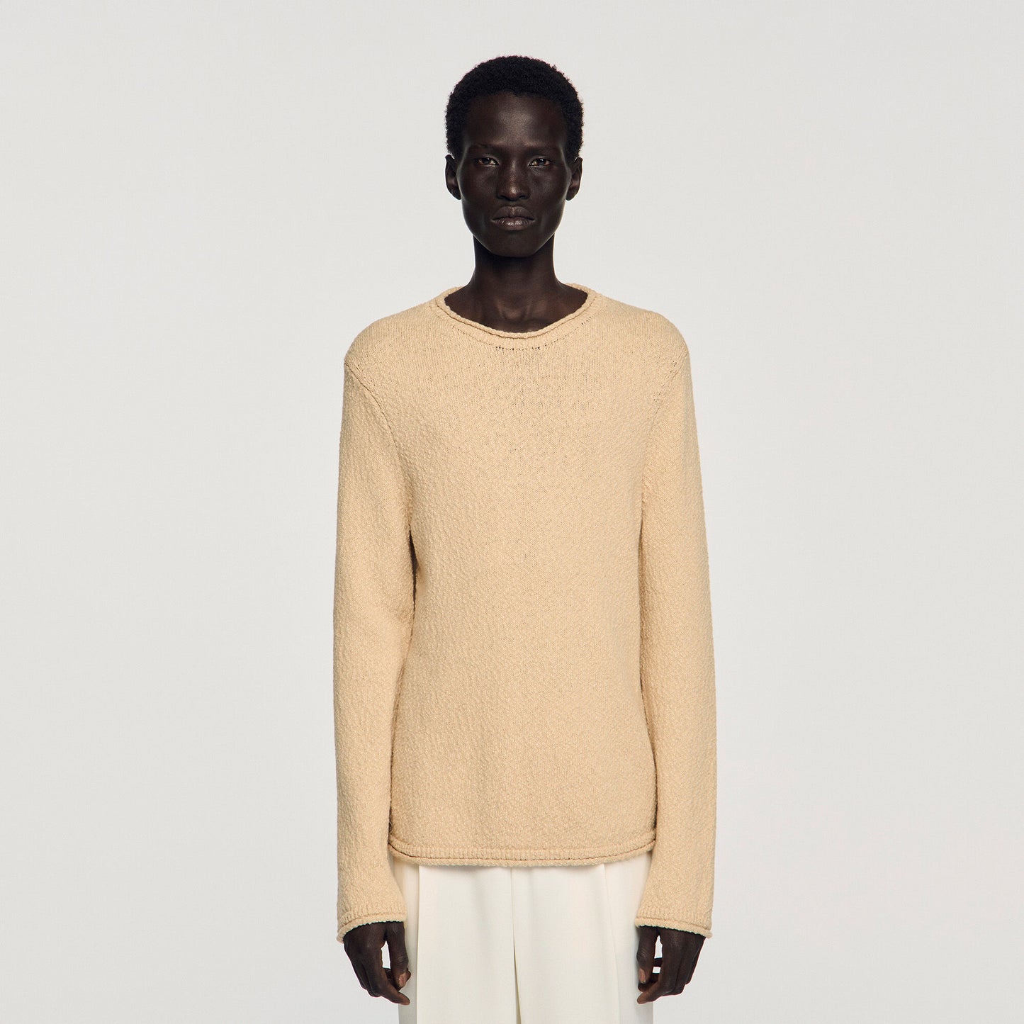 Boucl¨¦ cotton jumper