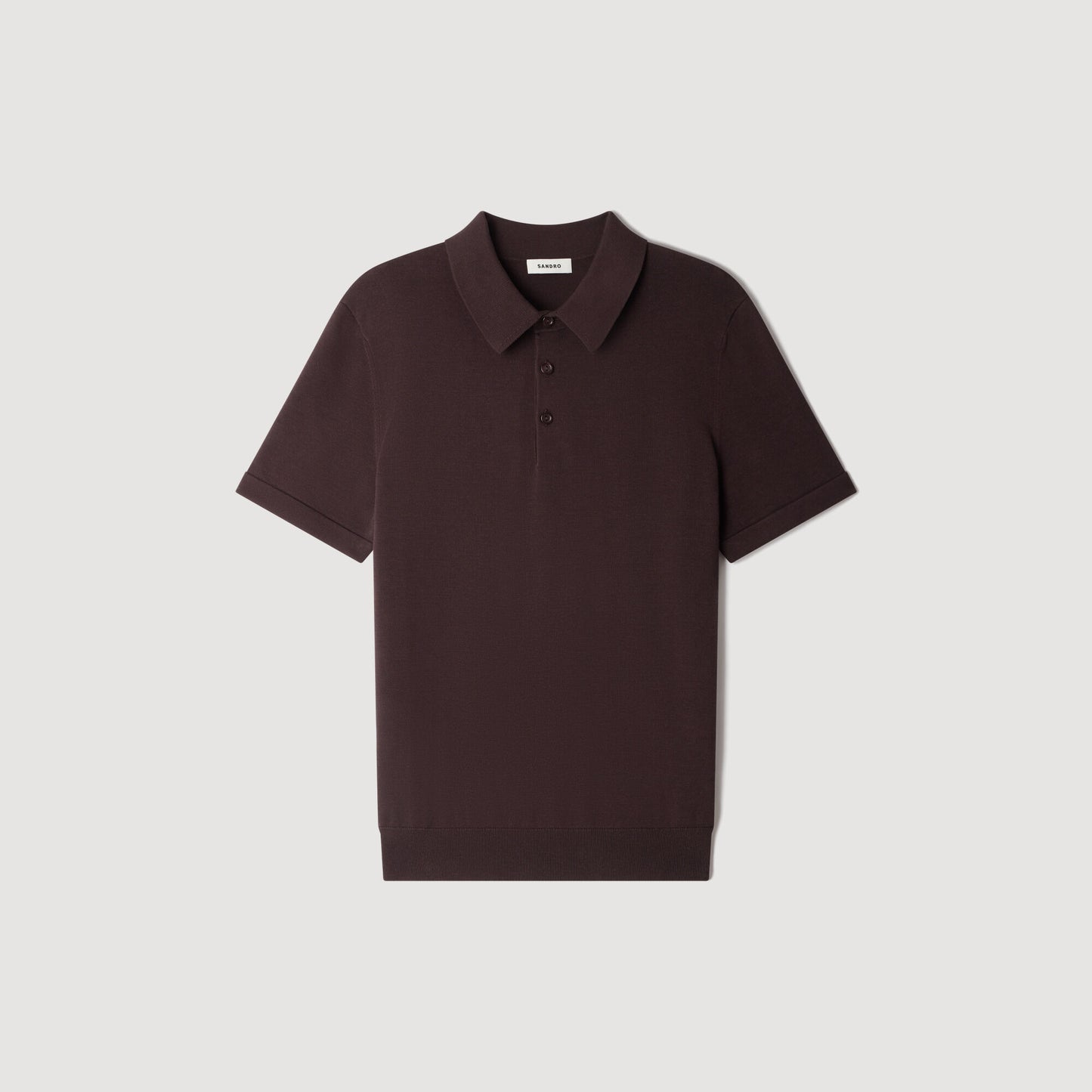 Cotton and silk polo shirt