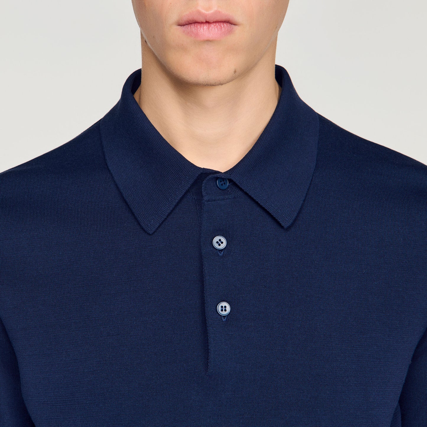 Cotton and silk polo shirt