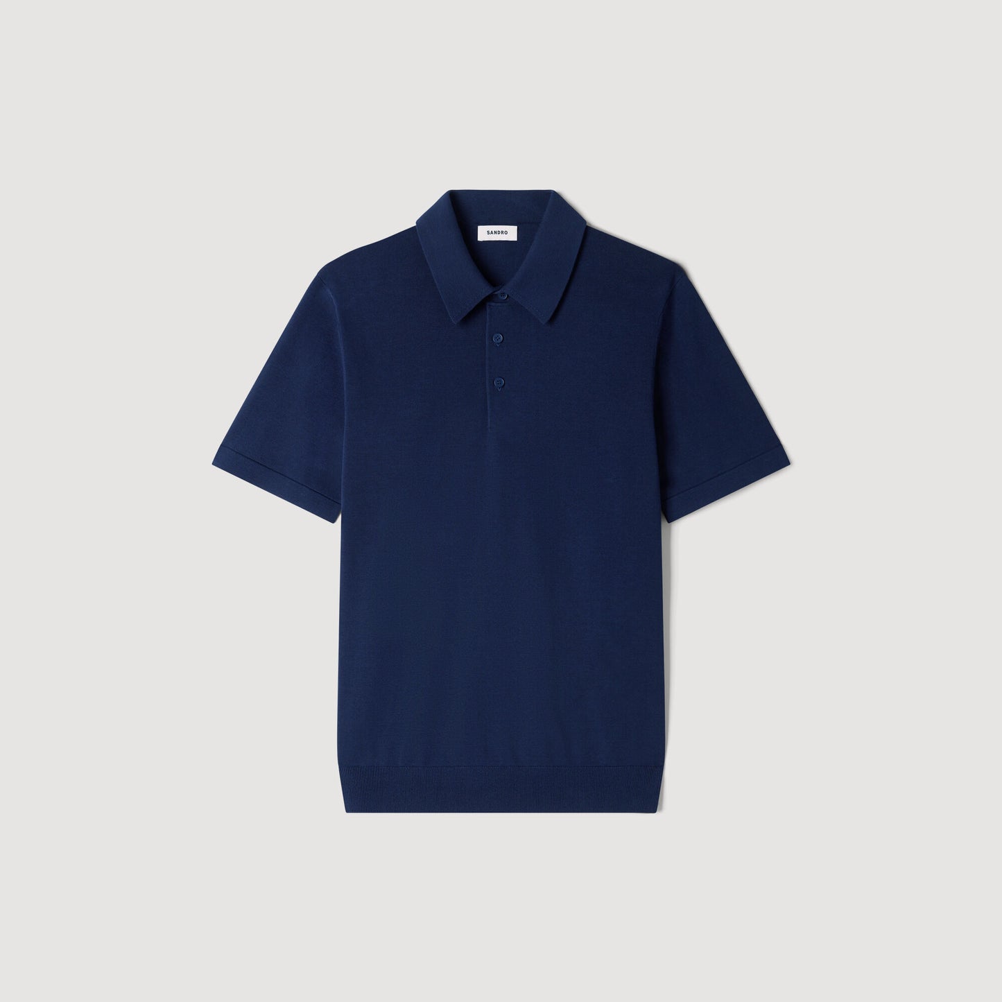 Cotton and silk polo shirt