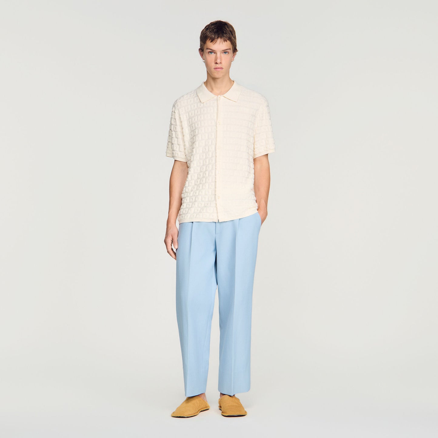 Terry knit cardigan