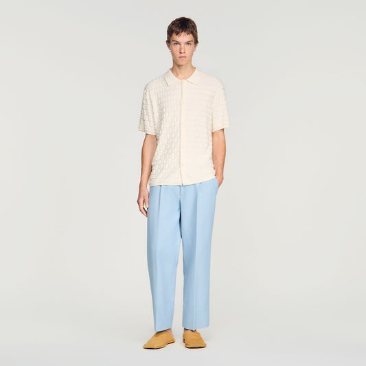 Terry knit cardigan