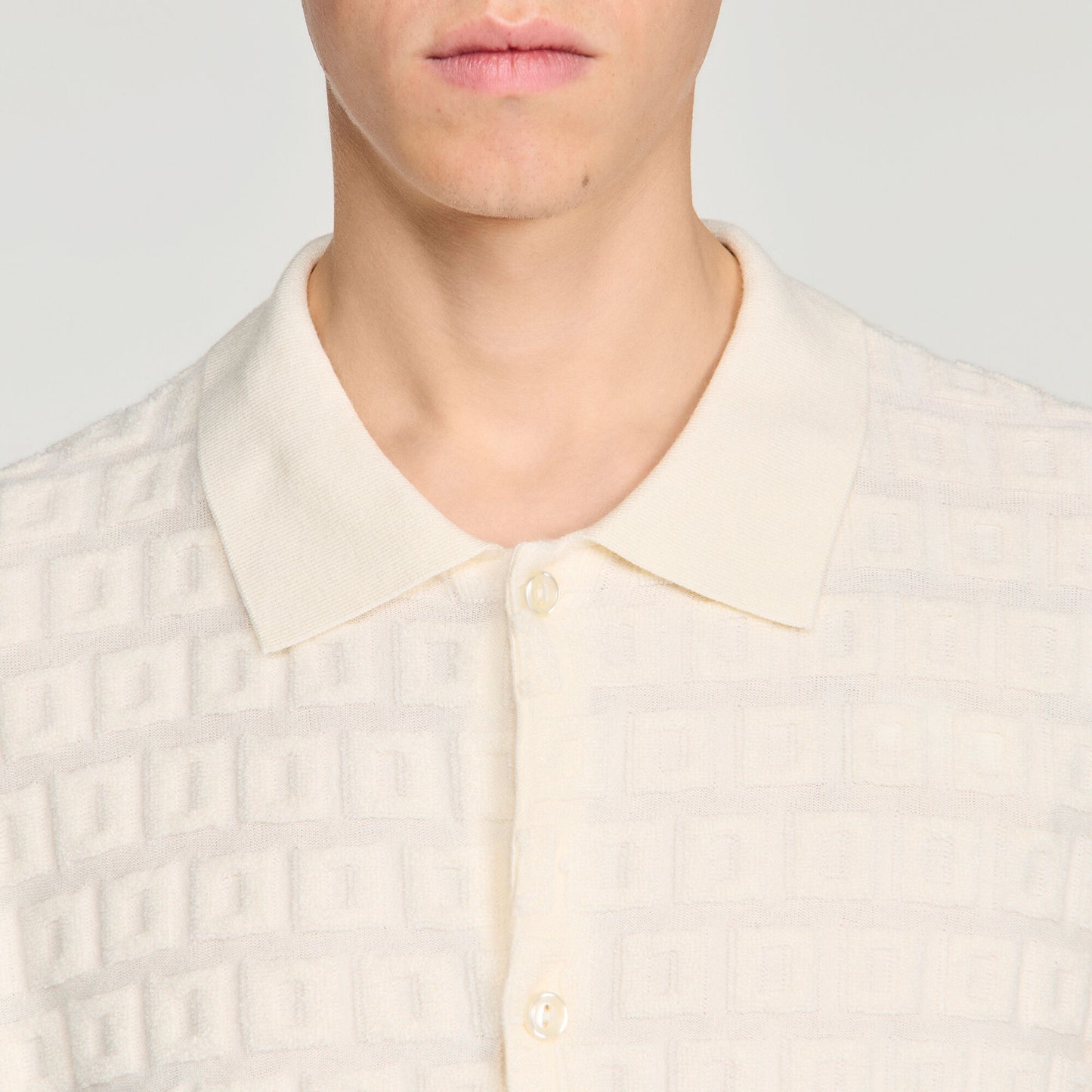 Terry knit cardigan
